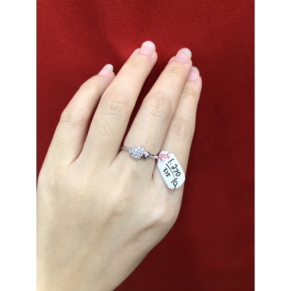 Cincin love emas putih asli 8K
