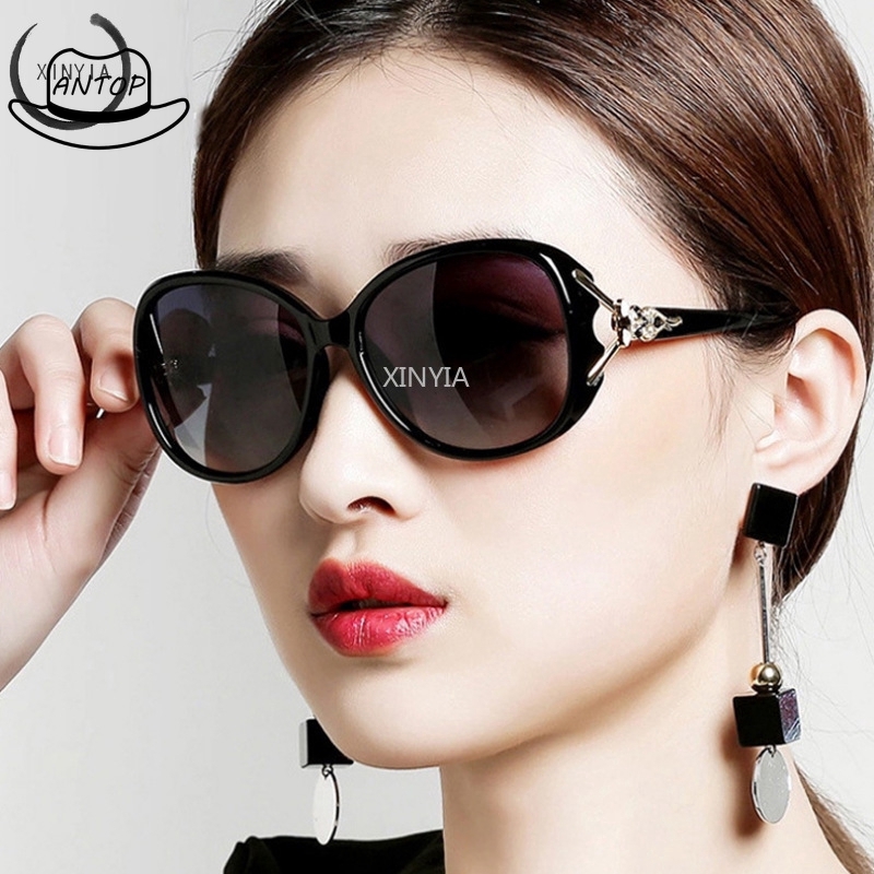 Antop！Kacamata Hitam Wanita Dengan Frame Lensa Model Korea Mewah Warna Warni Retro Sunglasses