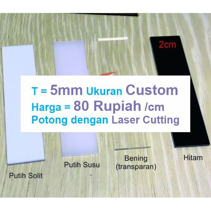 

Akrilik 5Mm Ukuran Potong Custom Laser Cut Acrylic Bening Putih Hitam - Bening Clear Efgad774 Ayo