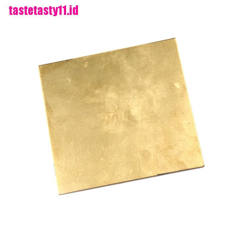 【TTID】Brass Metal Thin Sheet Foil Plate Thick 0.5mm/0.8mm/1mm/2mm 100X100mm DIY