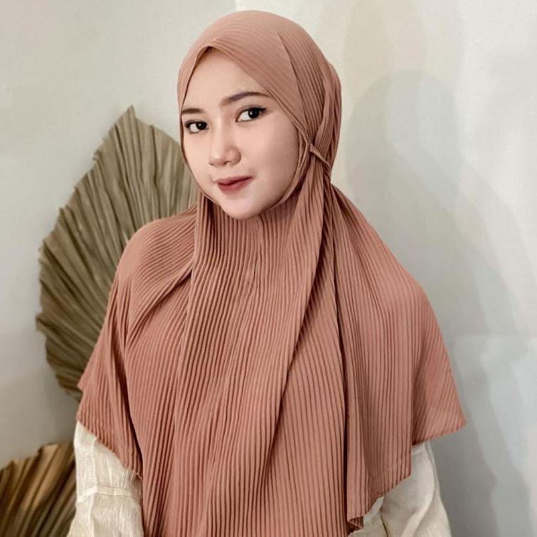 KERUDUNG HIJAB INSTAN BERGO MARYAM GRADE 2 TALI FULL PLISKET JILBAB PREMIUM NYAMAN MURAH