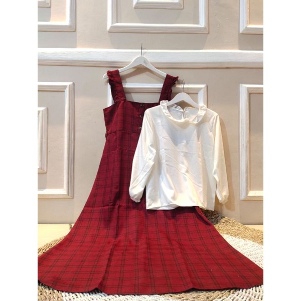 set gamis kotak  overall syakilla