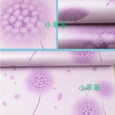 Wallpaper Dandelion Ungu Import 1 roll