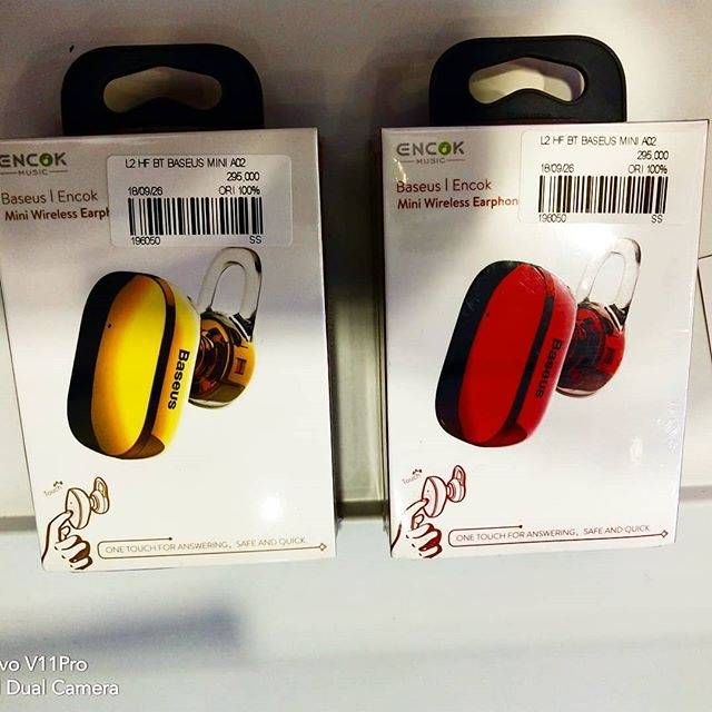 Earphone Bluetooth Original Baseus Encok A02