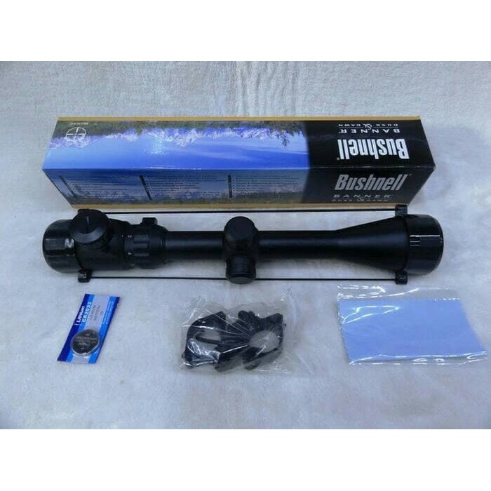 Bisa COD Teropong / Teleskop BUSHNELL 3-9x40 RGB Merah, Biru, Hijau