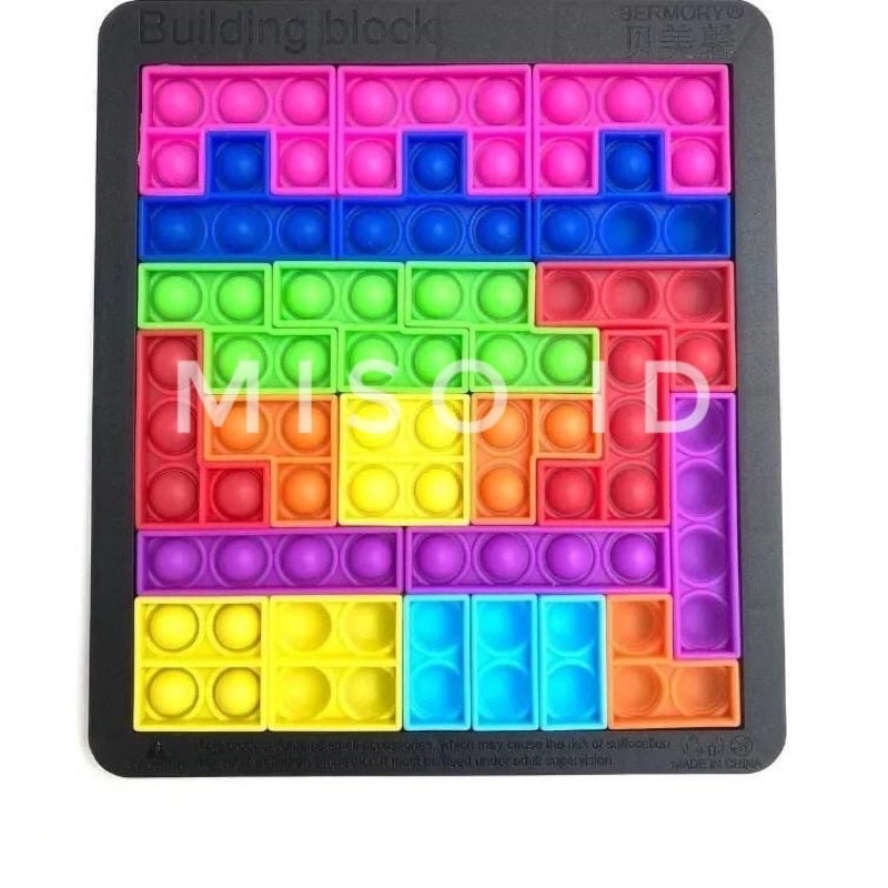 MISO BIG POP IT Jumbo kotak rainbow murah 30cm/fidget toys set pack mainan interaktif pereda stress-Tetris puzzle