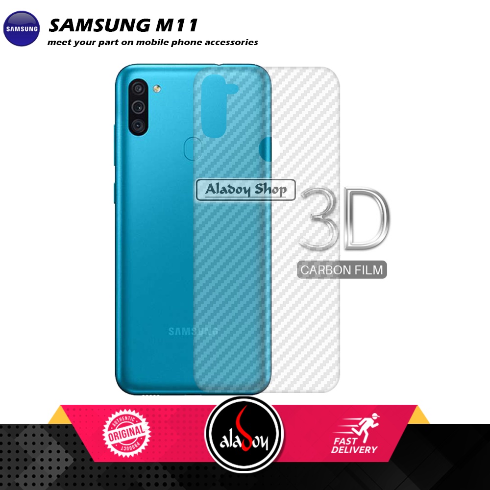 PAKET 3 IN 1 Tempered Glass Layar Samsung M11 Free Tempered Glass Camera dan skin Carbon