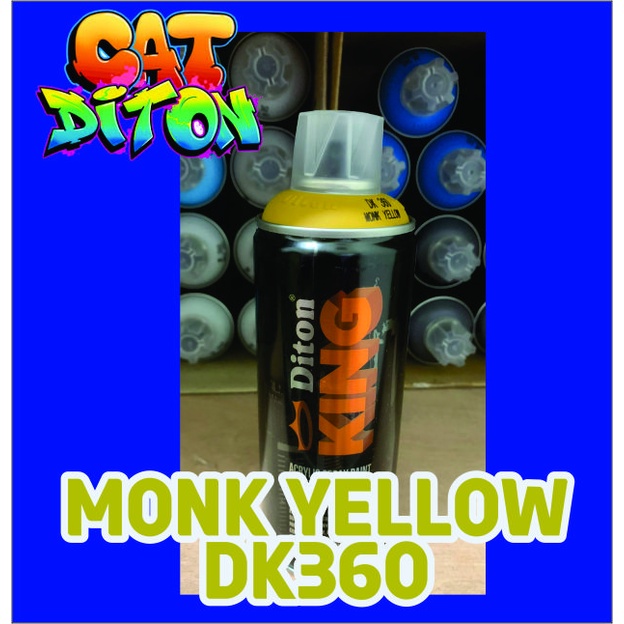 

Cat Semprot DITON KING DK 360 MONK YELLOW / GRAFFITI PAINT DOFF 400ml