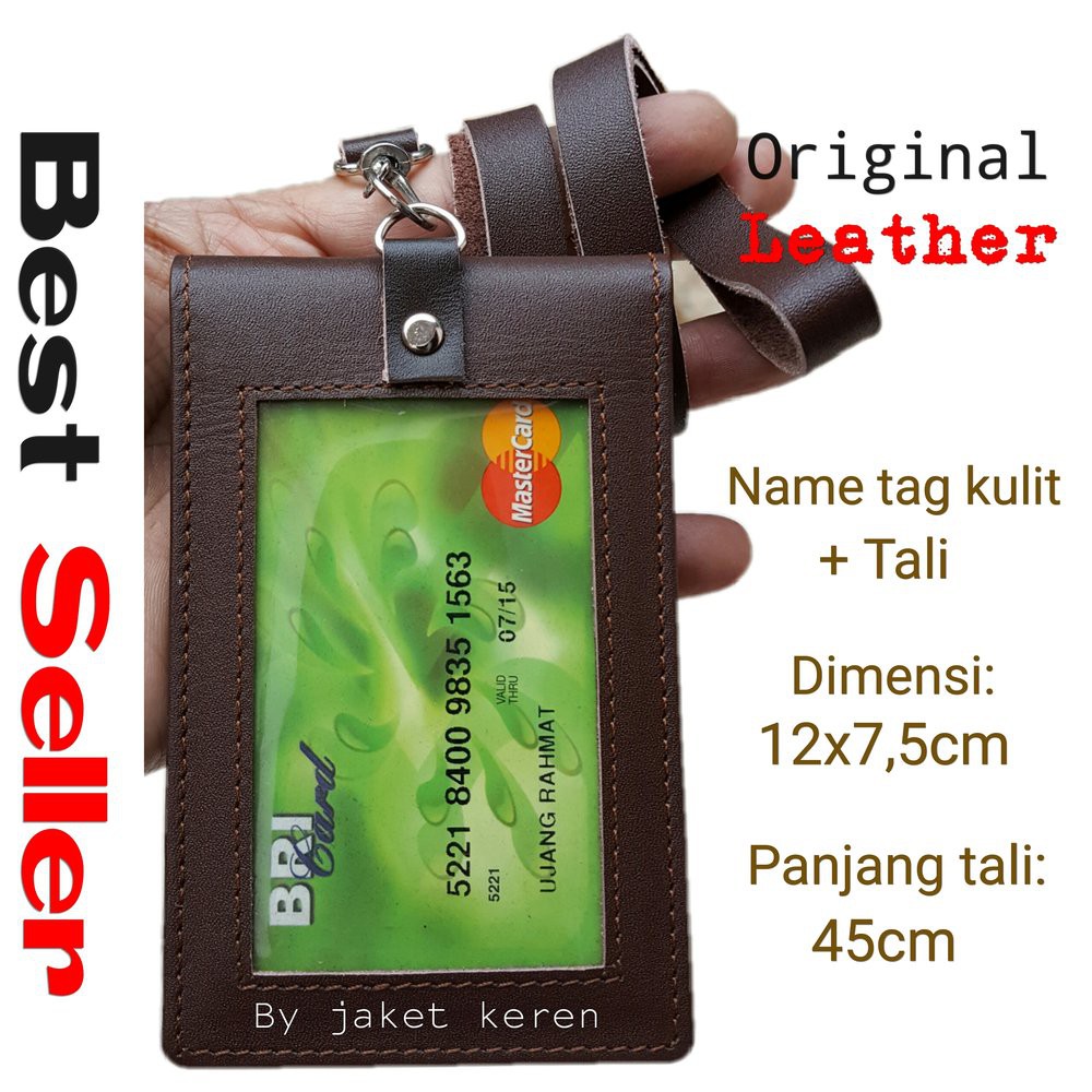 

Unik Id Card Holder Double Flip Magnet Tali Kulit Coklat Berkualitas