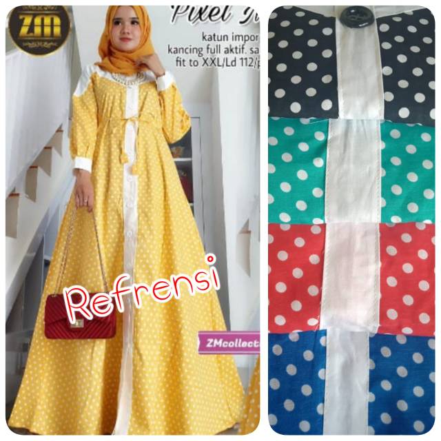 [FASHION MUSLIM] Gamis KATUN MOTIF kekinian | terbaru | terlaris | termurah