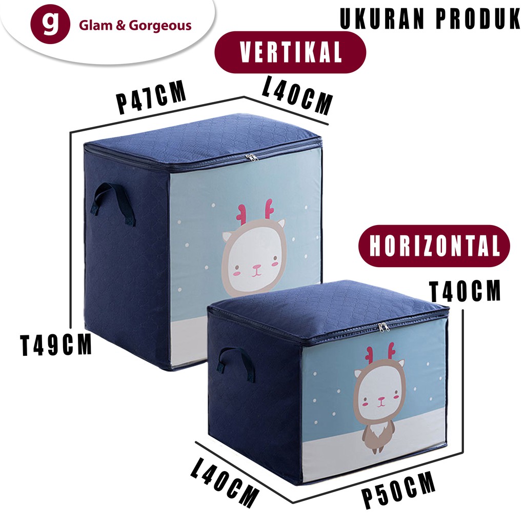 Kotak Penyimpanan Baju Selimut Mainan Serbaguna Storage Box Organizer TP008