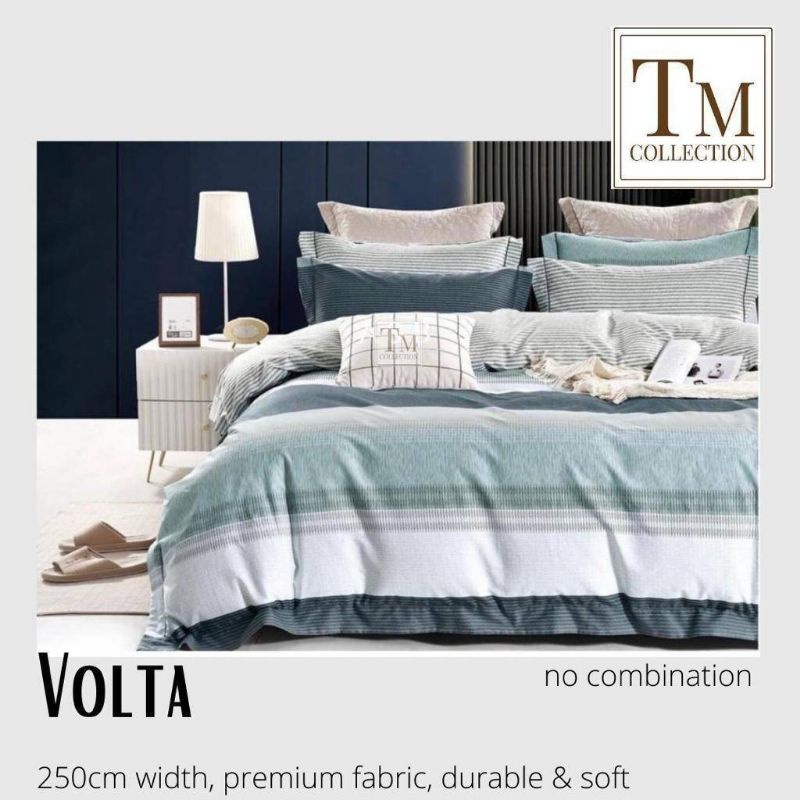 set bedcover katun lokal motif Volta ukuran 180x200 160x200