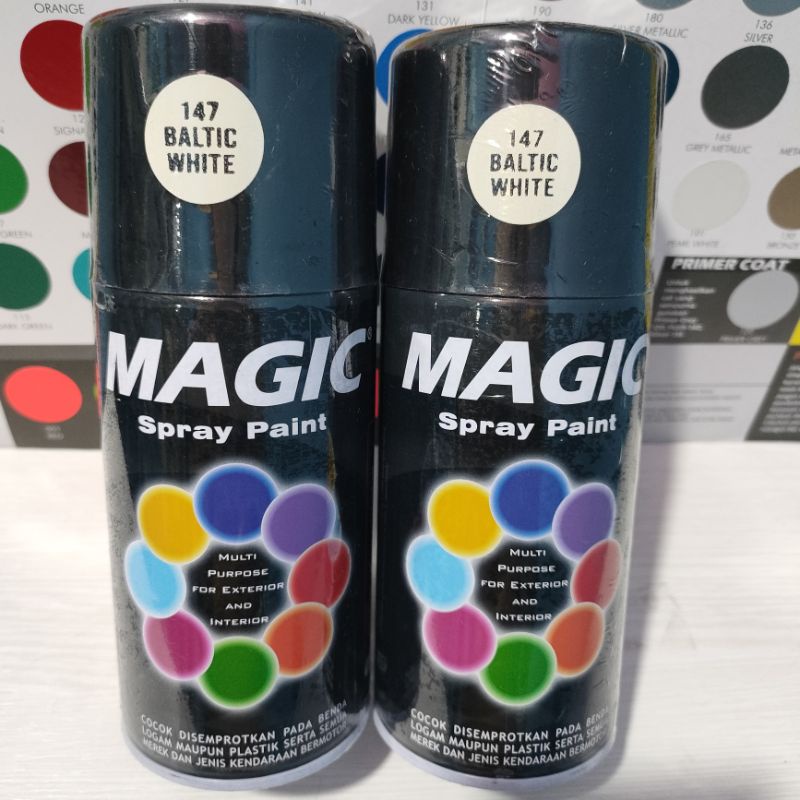 Magic Spray Paint Pilox Pilok Magic Baltic White 145 Putih Baltik 300cc Cat Semprot Serbaguna Magic Ukuran Besar 300 cc