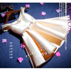 Baju Sabrina Dress Satin Anak Perempuan