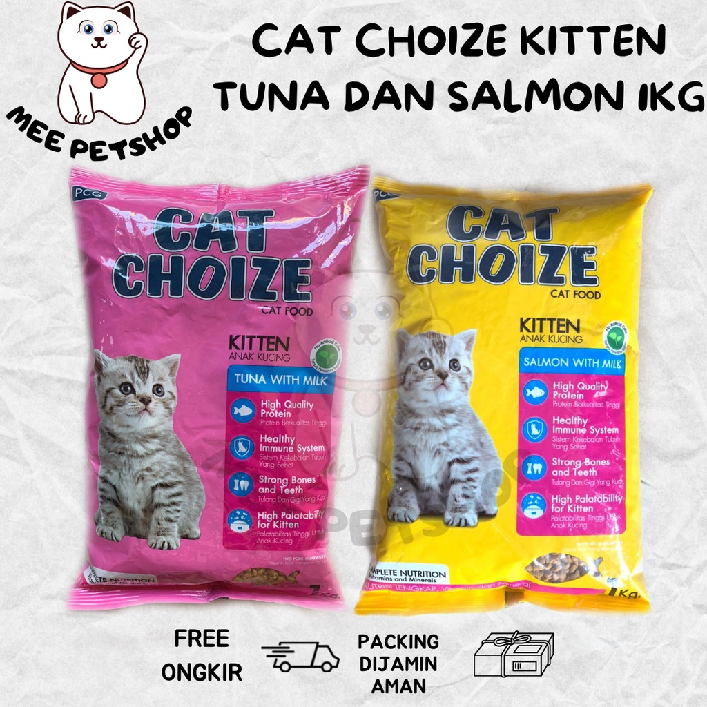 cat choize kitten 1kg rasa tuna dan salmon makanan kucing