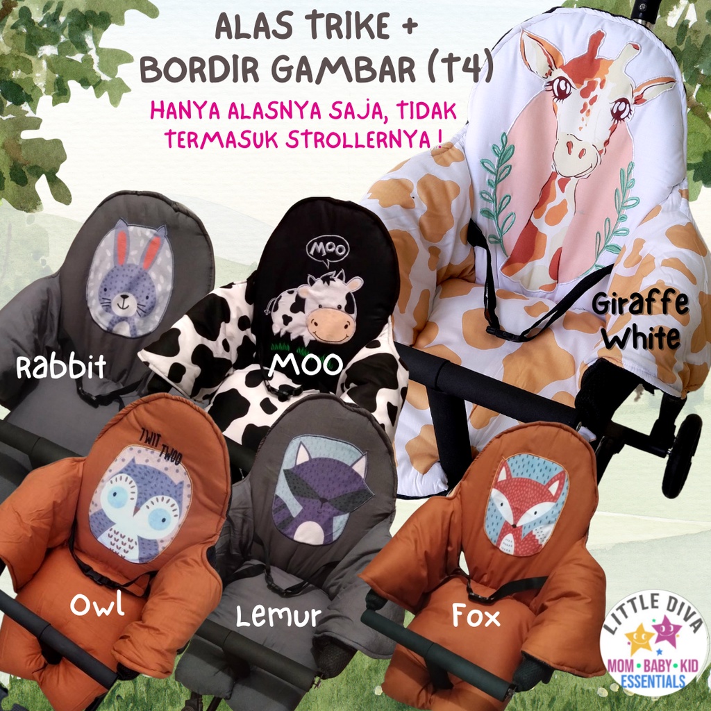 PO Alas Trike Pad T4 BD / T4 BD Extra Front Sandaran Alas Stroller Bayi Akachan