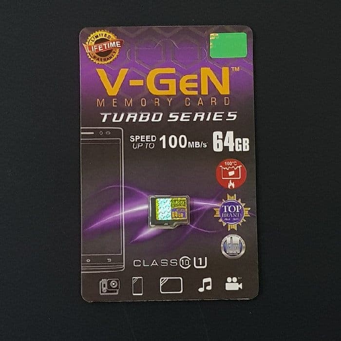 Micro SD V-gen 64GB Turbo Series MicroSD Vgen 64 GB Class 10 V gen