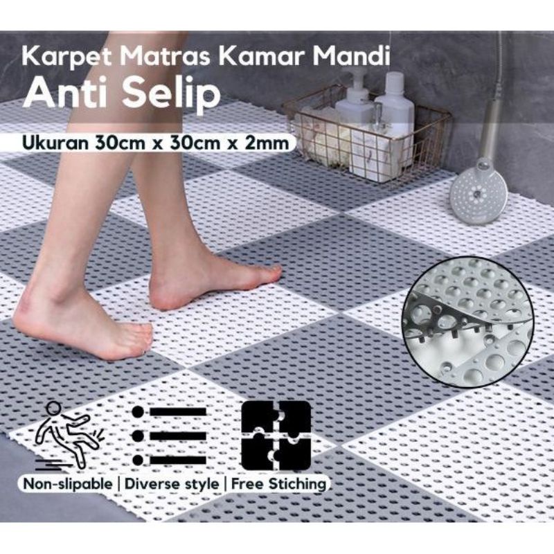 Karpet Anti Slip Kamar Mandi PVC Keset Anti Slip Licin Toilet