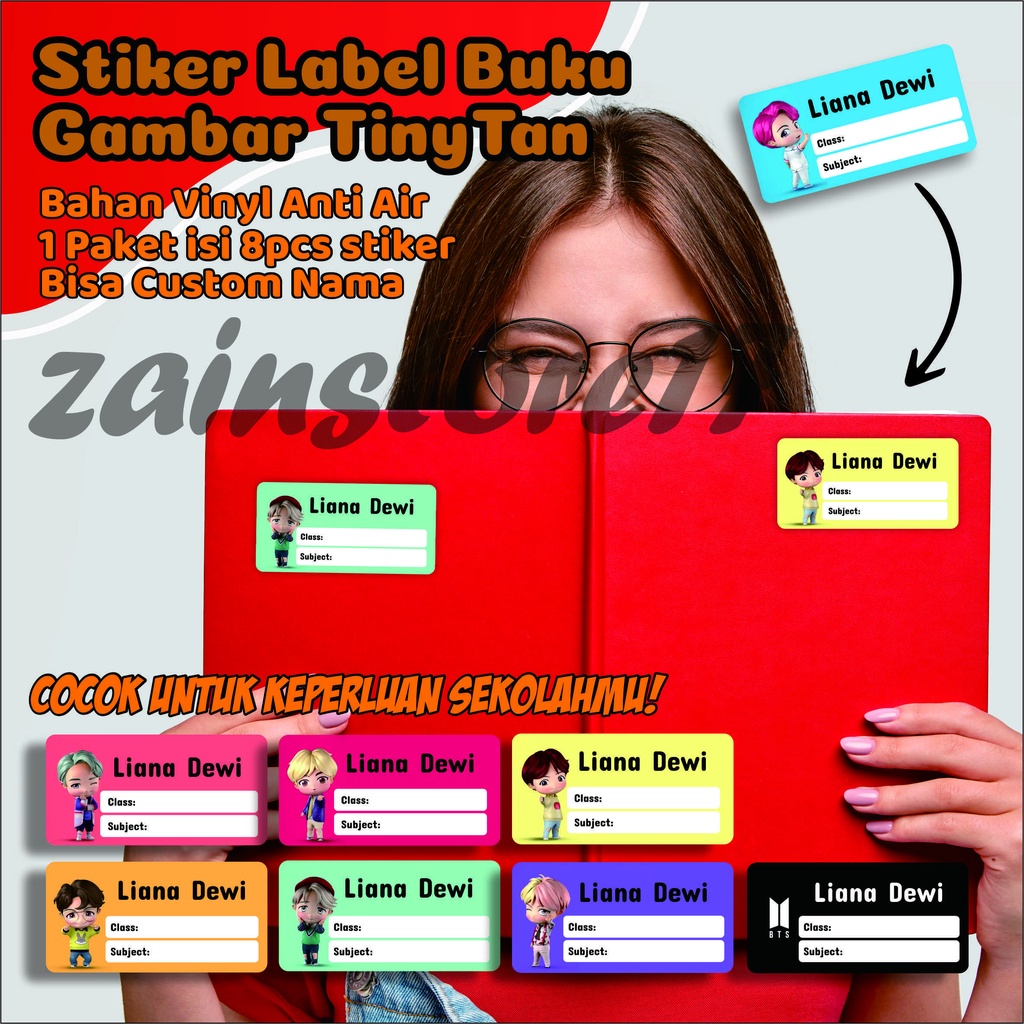 

Label Nama Custom Stiker Buku - Gambar TinyTan