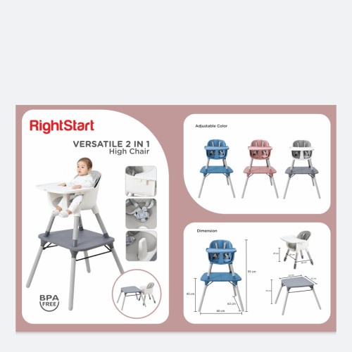 Right Start HC-2377 Versatile Multifunction High Chair