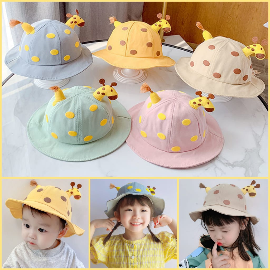 Topi Traveling Anak Bayi Balita Topi Anak Pantai Topi Bucket Bundar Anak Topi Fashion Anak Topi Moti