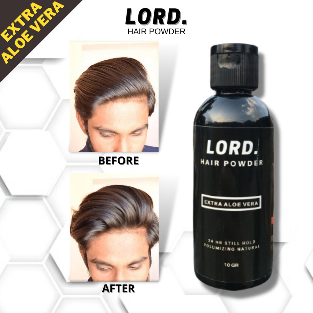 Lord Hair Powder Extra Aloe Vera Hair Styling Powder Pomade Rambut Perawatan Pria