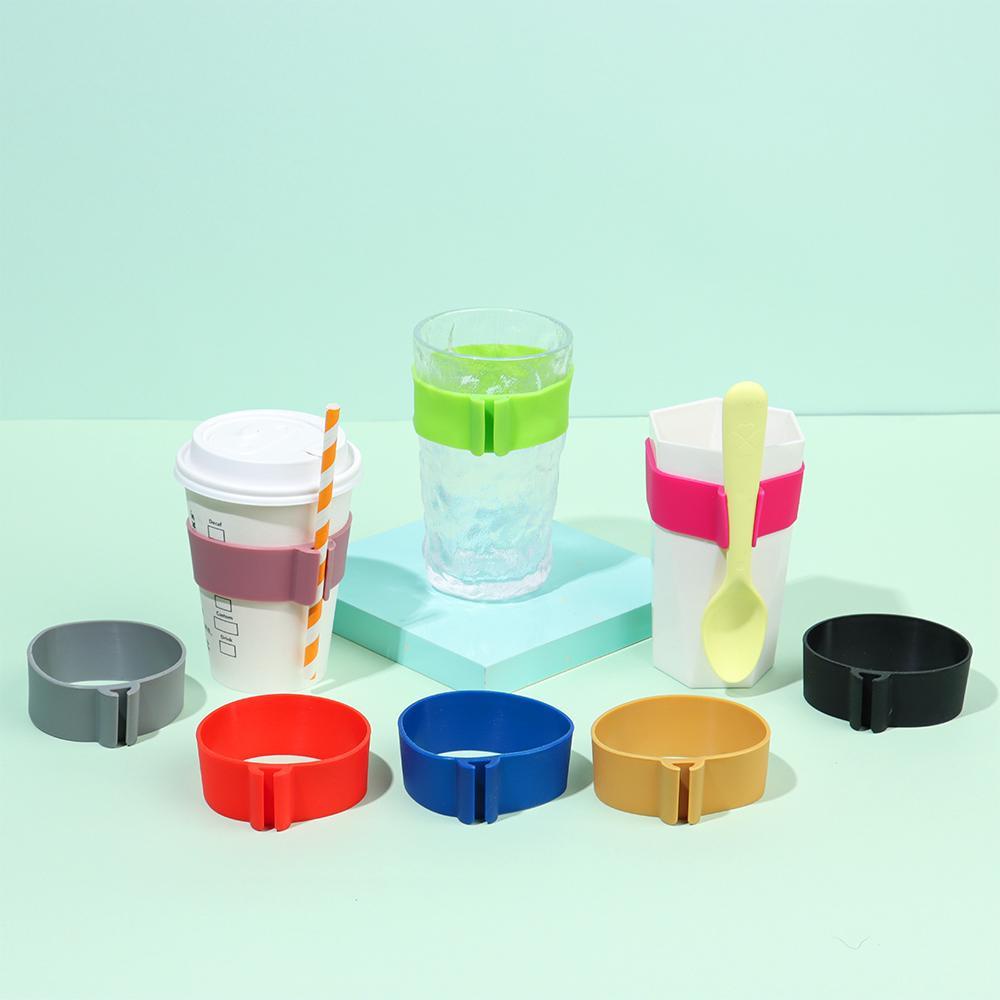 Wonder Silicone Cup Sleeves Reusable Household Tahan Panas Insulasi Panas Non-slip Mug Holder