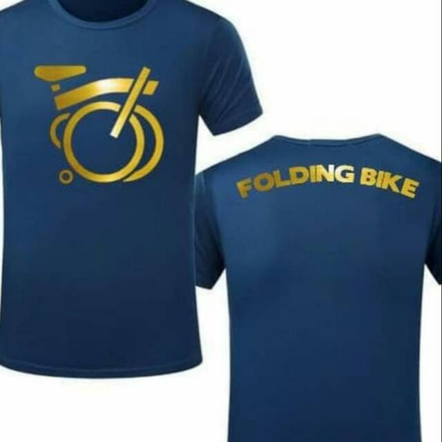 kaos SEPEDA LIPAT FOLDING BIKE BROMPTON LOGO GOLD tshirt