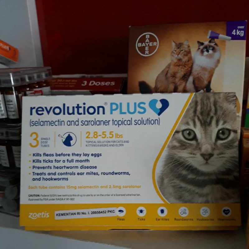 revolution PLUS kitten 2,8 -5.5 lbs ecer 1 tube (salamectin and salolaner topical solution)