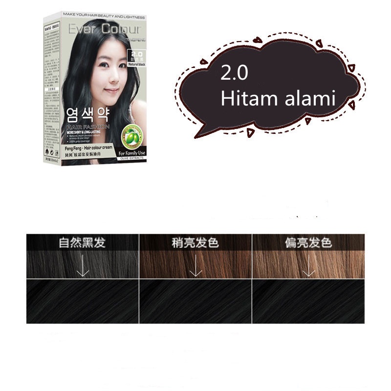 (COD) 60ML warna pewarna rambut pewarna rambut permanen