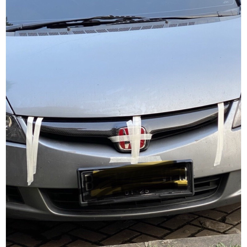 cover grill civic fd carbon kevlar