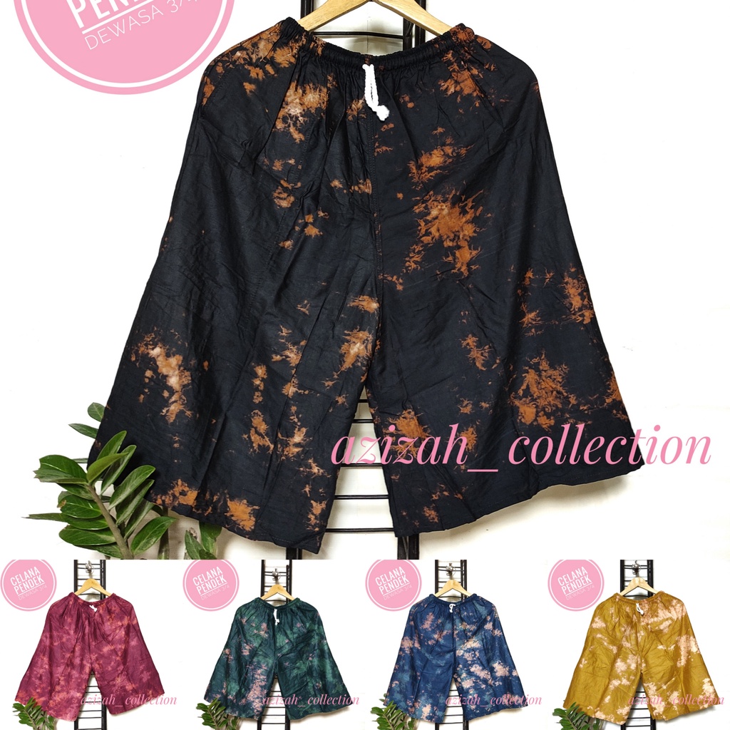 Celana Pendek Tie Dye Wanita Jumbo Bahan Rayon