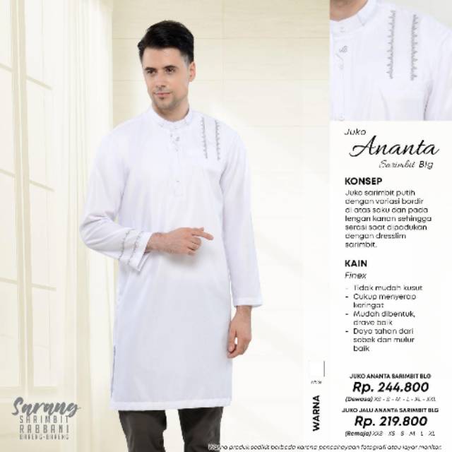 Sarimbit rabbani - couple rabbani - kurta pakistan - kurta putih - Juko ananta sarimbit blg