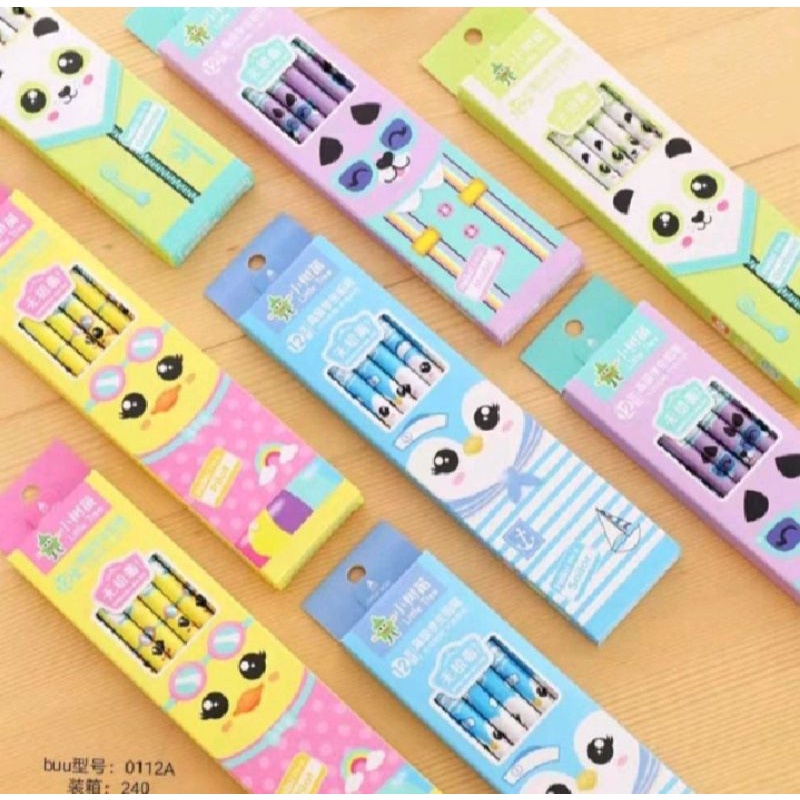 

Pensil FANCY HB karakter Animal panda warna Hijau