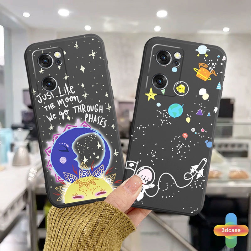 Casing Soft Case Infinix Hot 10 Play Hot 10 10t 10s 10i S4 9 Pro 11 Plus Hot 9 11 Play 11 11S NFC Infinix Smart 4 5 Pro 3 Plus Infinix Note 8 10 Tencno Spark 5 PRO A54 A15 A9 A5 Y12 Y20 A12 Cute Moon Pattern Anti-fall Case