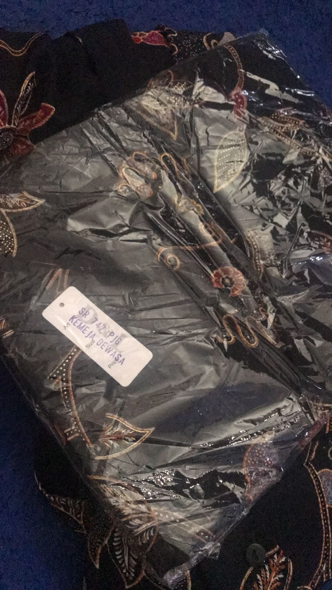 Kemeja Batik Rambat Prada Foil Premium Model Klep Intip Tgn Pjg(real Pict)