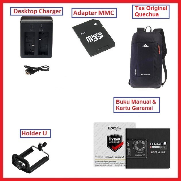 Paket Ultimate 36 in 1 Brica Bpro 5 AE Mark 2s Action Camera Original Garansi-3