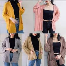 CARDIGAN RAJUT WANITA - ATASAN OVERSIZE CARDY LOCCY - CAMEROON CARDY