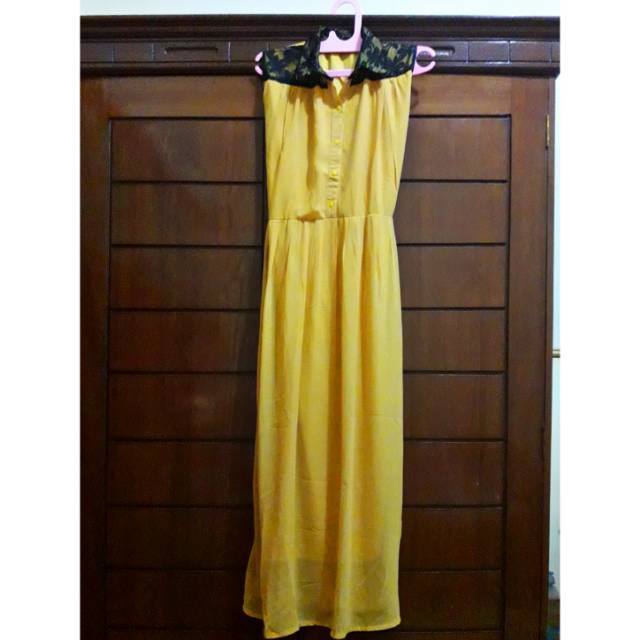 DRESS TUTU DRESS PESTA ROK TUTU DRESS MODEL TANPA LENGAN KOMBINASI TILE BROKAT DRESS WARNA MUSTARD
