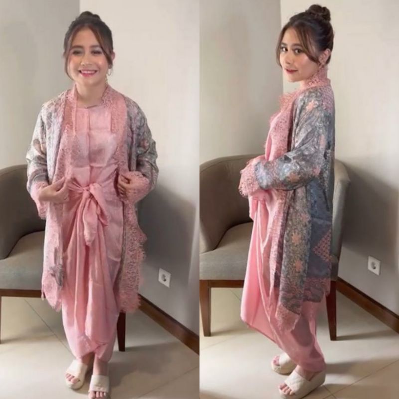 Set outer batik, batik viscose motif, set outer rok ikat