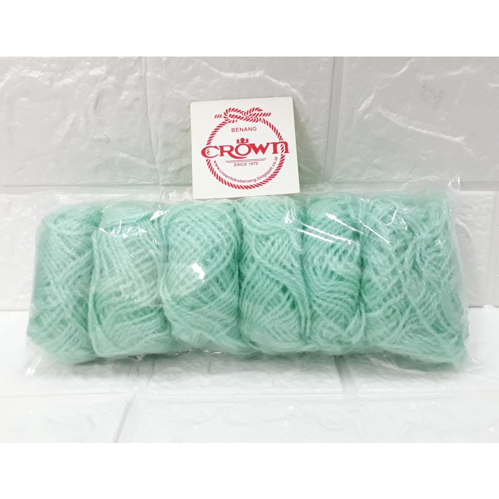 Benang Wol Ply Kecil/Siet/Acrylic Yarn 6 gulungan (Warna Hijau)
