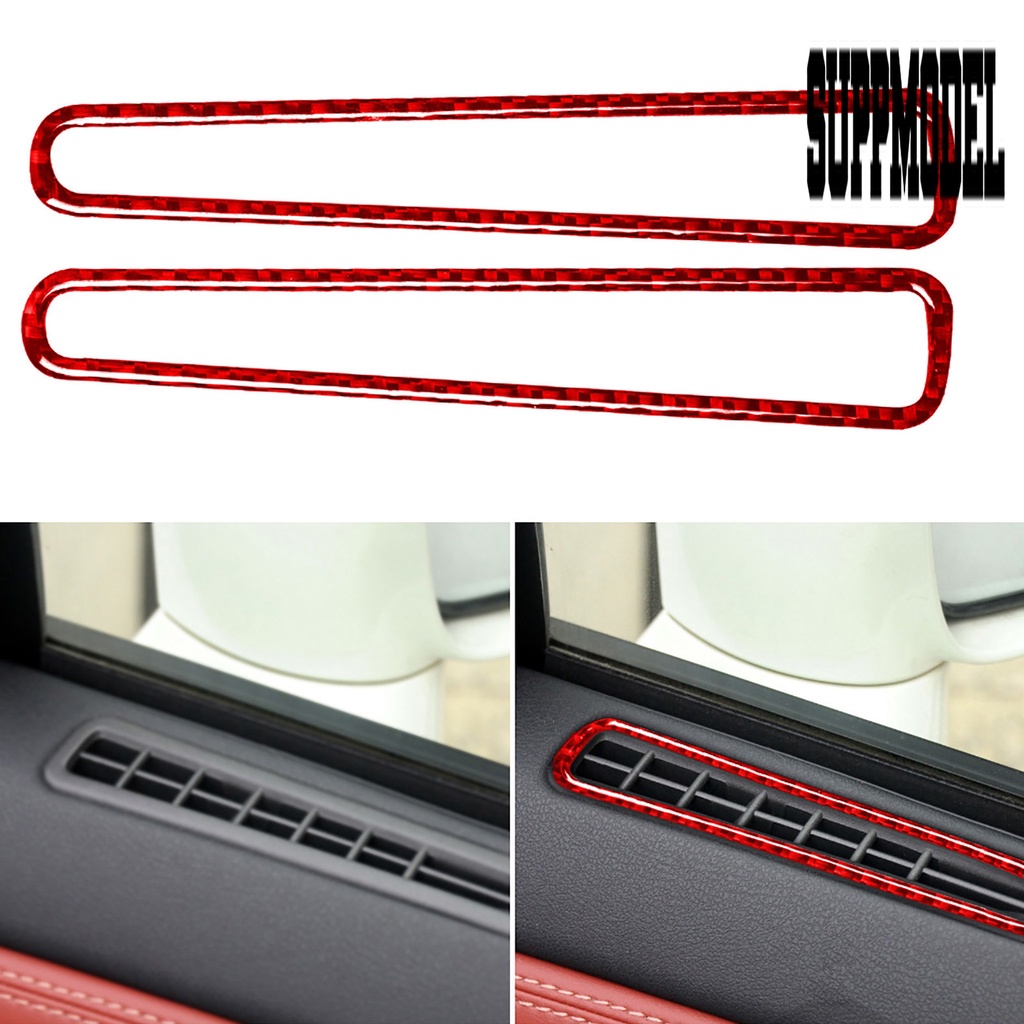 Suppmodelx 4Pcs Stiker Carbon Fiber Cover Panel Pintu / Interior Mobil GTR R35 2008-2016