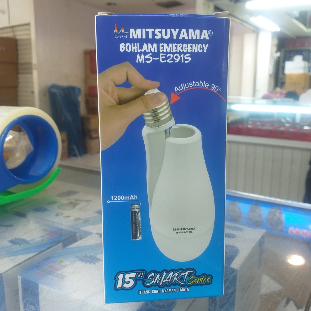 Lampu Pintar / Lampu Emergency / Bohlam Emergency / Smart Lamp / Lampu Camping / Lampu Mitsuyama MS E-2915 Lampu yang menyala saat listrik Mati |Tahan Lama