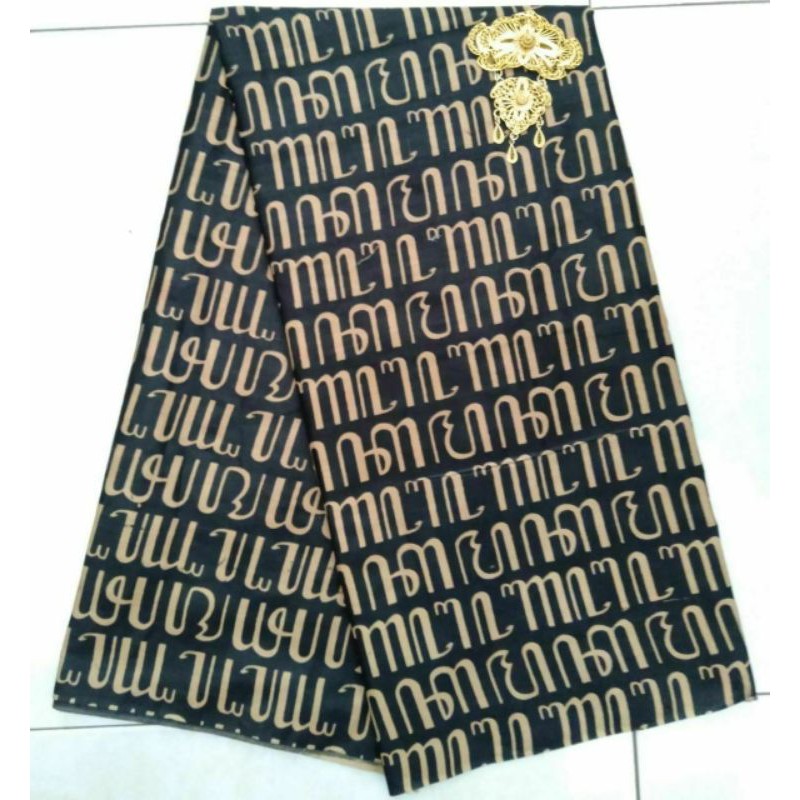 KAIN BATIN Printing Motif Aksara Jawa Lawasan Sogan Seragam Bridesmaids
