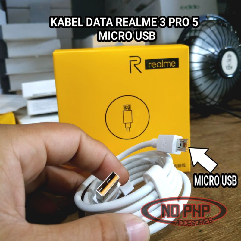 KABEL DATA REALME 3 PRO / REALME 5 VOOC FLASH CHARGER ORIGINAL MICRO USB