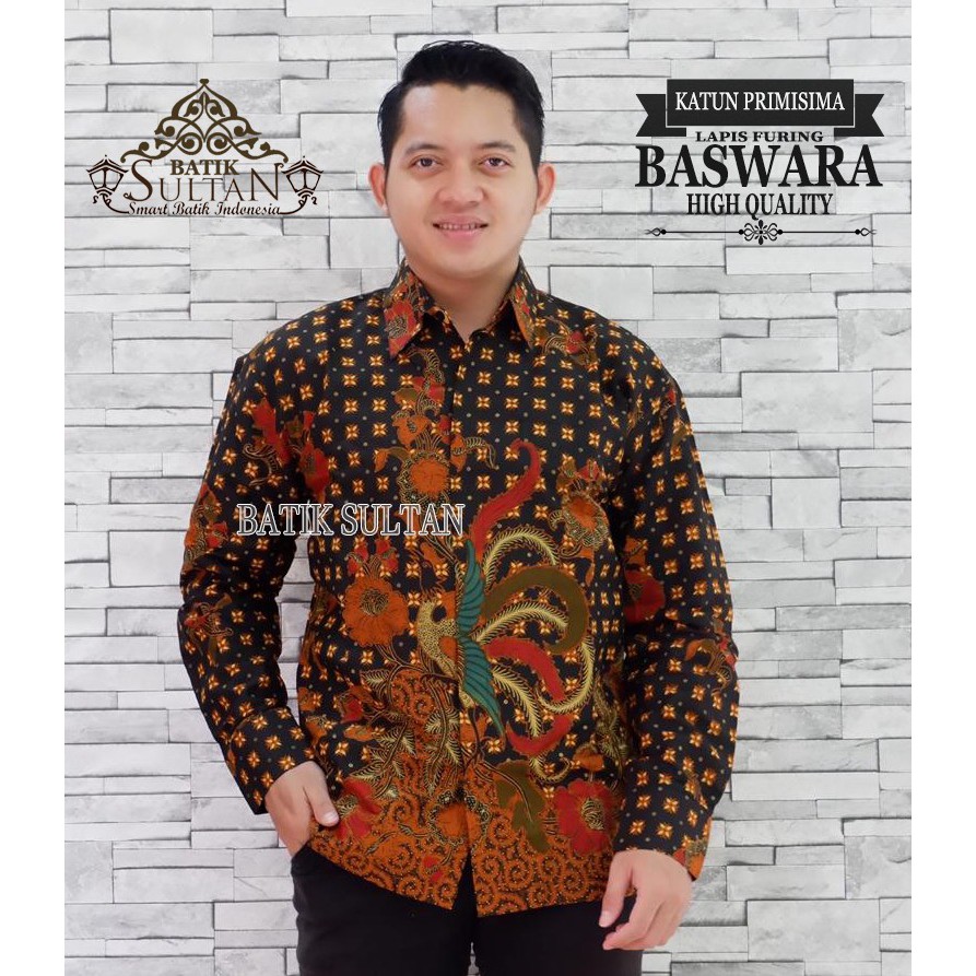 Baswara Kemeja Batik Pria Panjang Full Furing by Batik Sultan