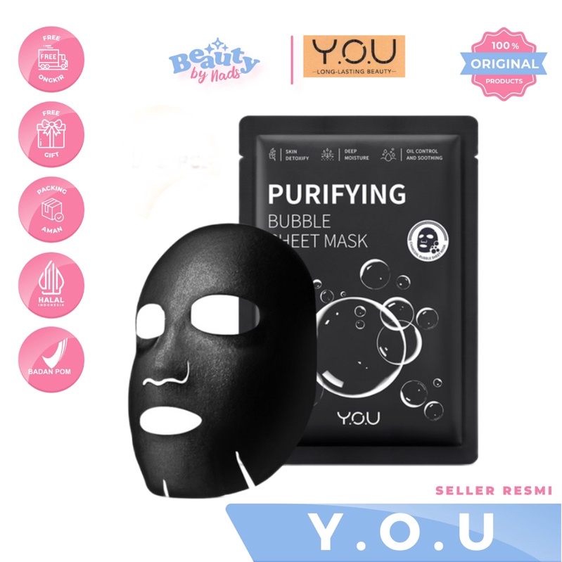 Jual [READY] BUBBLE SHEET MASK BY Y.O.U PURIFYING YOU Bubble Detox