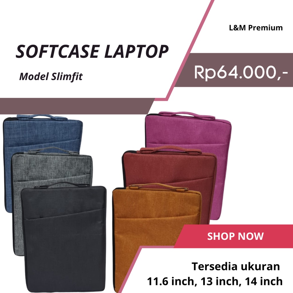 TAS LAPTOP / SOFTCASE LAPTOP / SLEEVE CASE SLIM FIT 11 INCH - 14 INCH