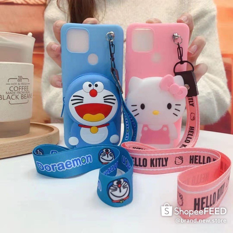 SAMSUNG A02/ A10/ A50/ A10S/ A20S/ A30S/ A50S/ M10/ A71/ SOFT CASE KARAKTER/ BONEKA DISNEY DOMPET KOIN/ COIN + GANTUNGAN TALI