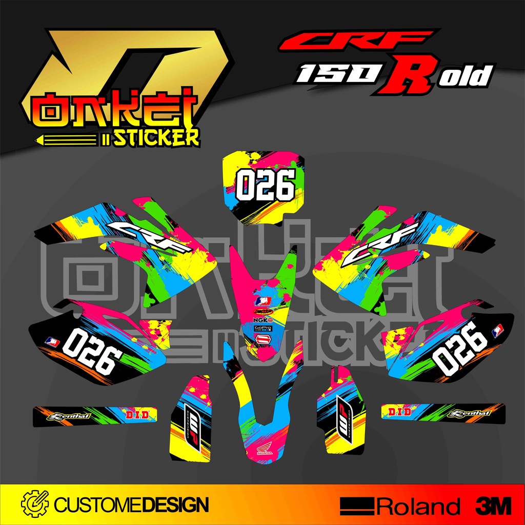 DECAL STICKER CRF 150 R SPLESH